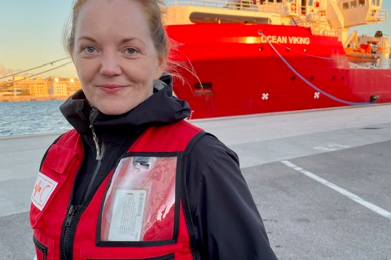 Brynja sendifulltrúi á björgunarskipi á Miðjarðarhafi